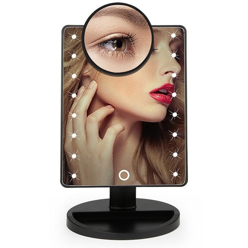 22 LED Lights Touch Screen Makeup Mirror freeshipping - Annizon Home Essentials