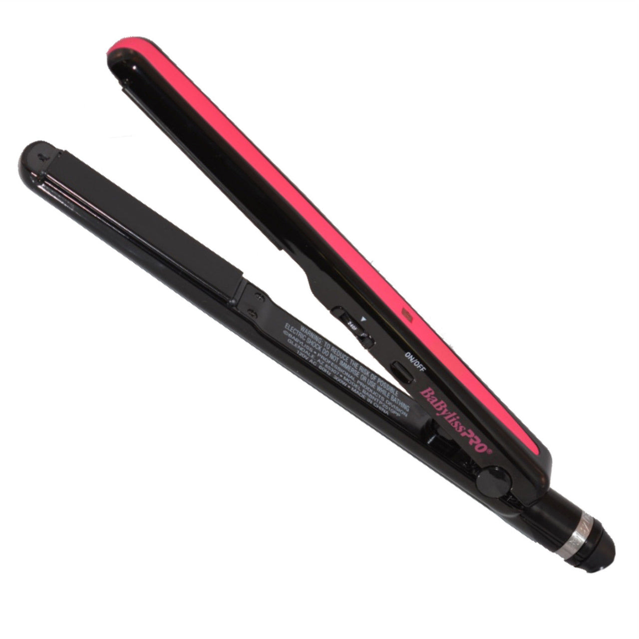 BabylissPro Nano Titanium Flat Iron 1" Pink w/Free Tote