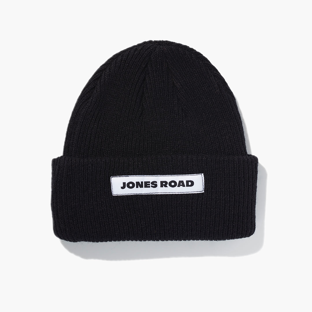 The Beanie from Jones Road Beauty, with the Jones Road logo on the front