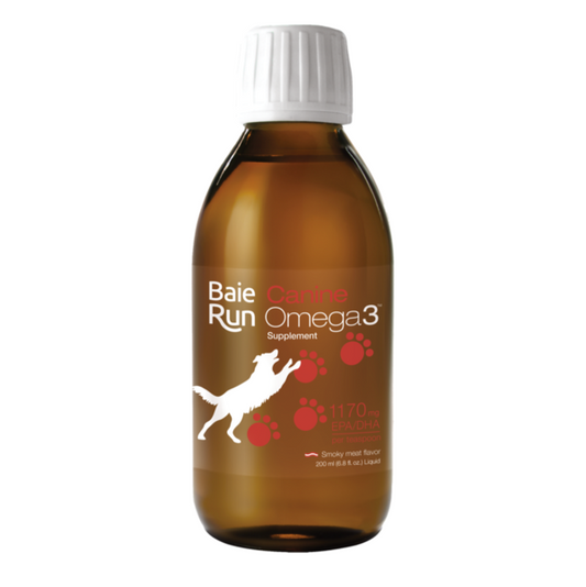 Baie Run Canine Omega 3 Supplement Smokey Beef Flavor