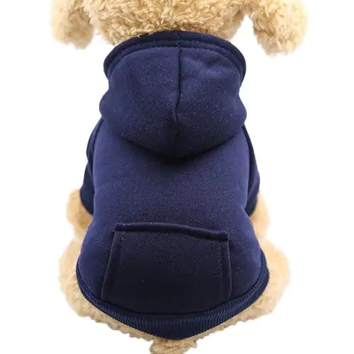 Soft Fleece Pet Dog Hoodie Blue L