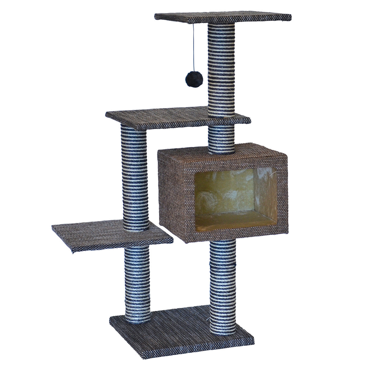 Animal Treasures Cat Tree Scratcher - Tri-Level - 45"