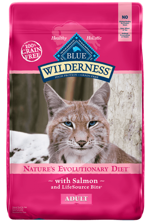 Blue Buffalo Wilderness Grain Free Salmon High Protein Recipe Dry Cat Food