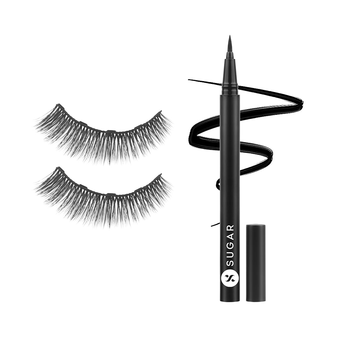 Sugar Cosmetics Maximeyes Drama Magnetic Eyelashes & Eyeliner - 3 ml