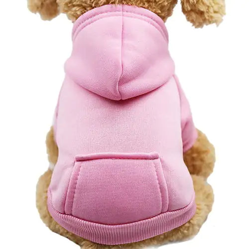 Soft Fleece Pet Dog Hoodie Pink S