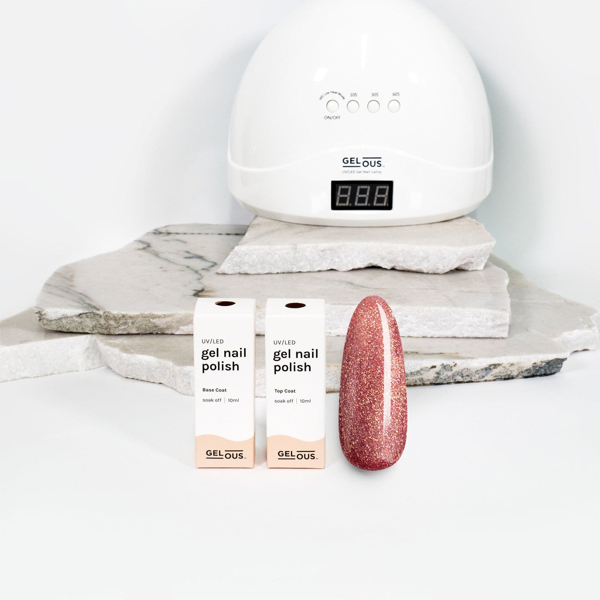 Gelous gel nail polish Sparkling Rose Basic Pack - photographed in New Zealand