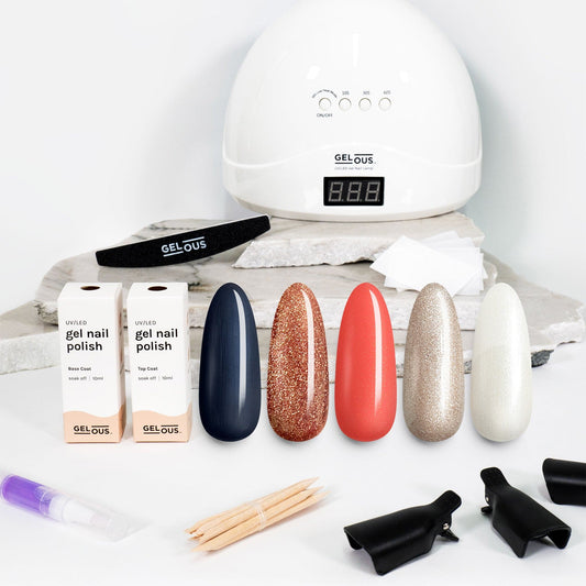 Gelous gel nail polish Sunset Polish Starter Pack - photographed in New Zealand