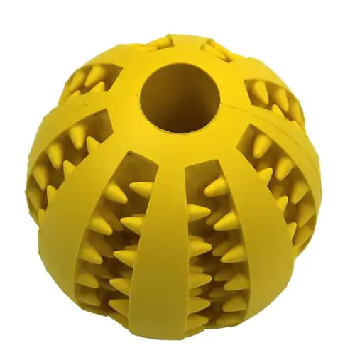 Treat Ball for Cats and Dogs Yellow 7cm