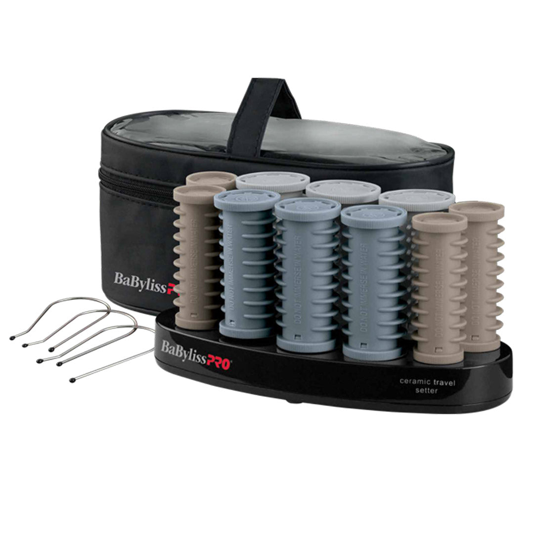 BabylissPRO Ceramic Travel Setter Hot Roller Set 10pc