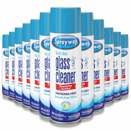 Sprayway - Glass Cleaner Ammonia Free Aerosol -19 Oz - 12 Pack