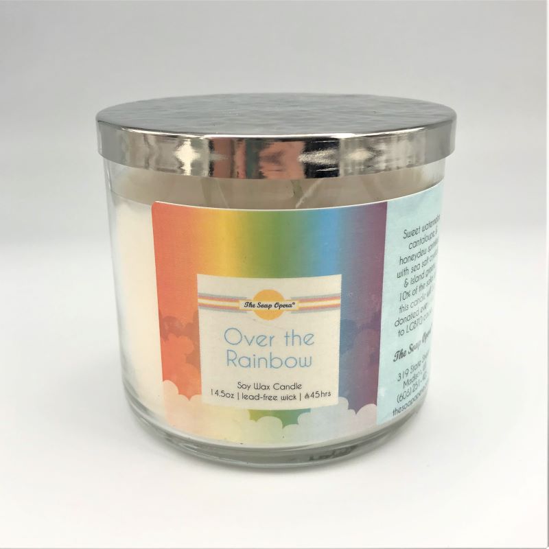 The Soap Opera Soy Wax Candle 14oz 411g - Over The Rainbow